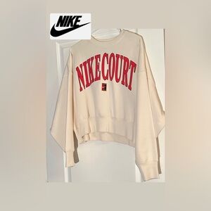 Nike Cream Sweatshirt with Red Lettering